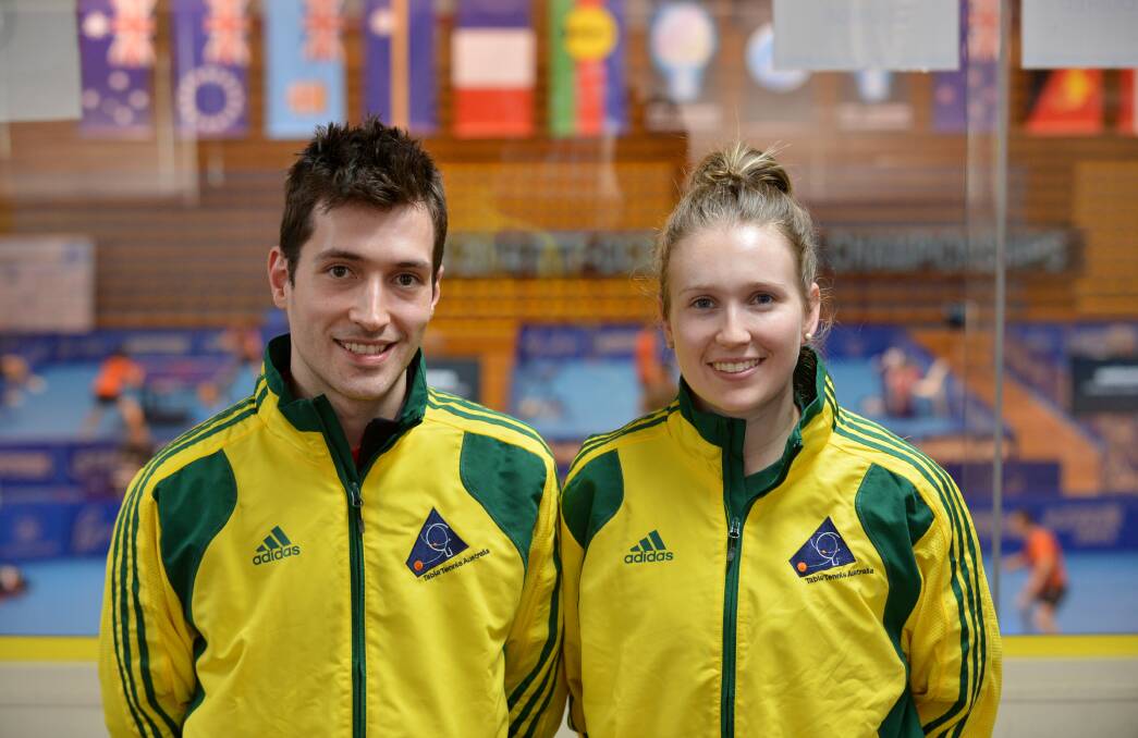 READY TO PLAY: Australia's David Powell and Melissa Tapper. Picture: JODIE DONNELLAN