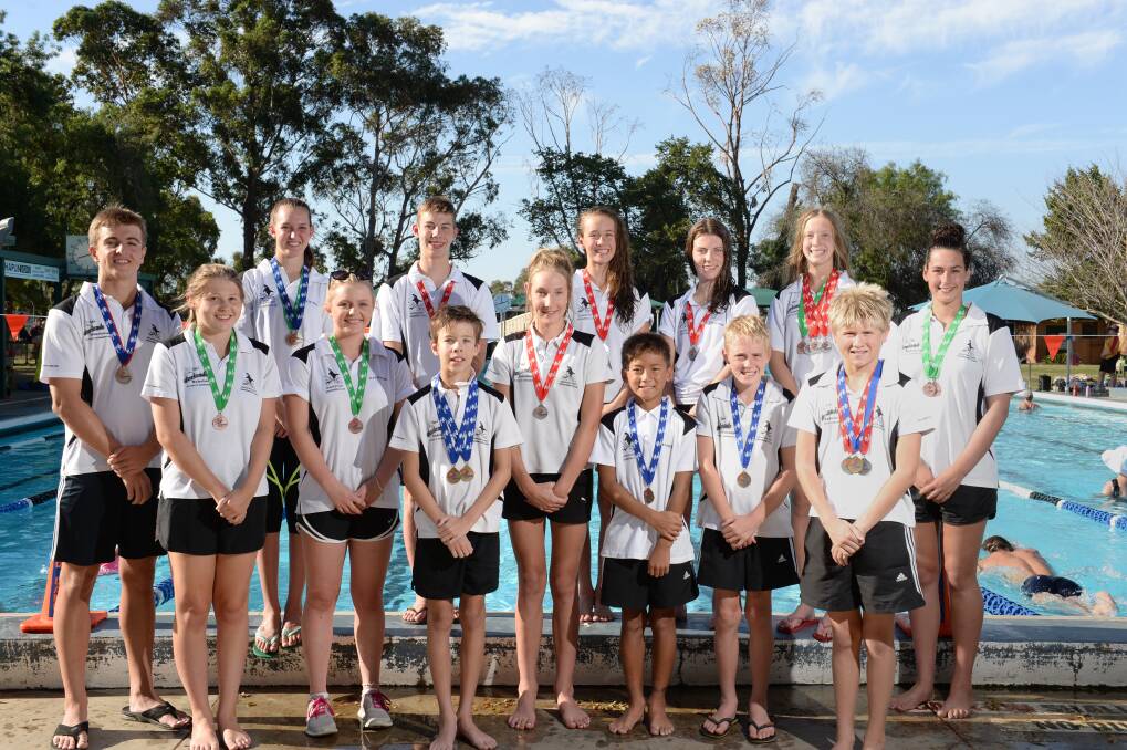 TALENTED: Bendigo East medal winners from the 2014 Victorian Country Swimming Championships. Picture: JIM ALDERSEY