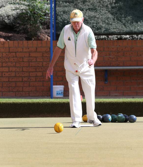 Day two of Country Week Bowls in Bendigo at Eaglehawk Bowling Club.
Graham Whiteside. Picture: PETER WEAVING