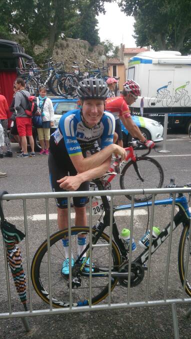 READY TO ROLL: Zak Dempster before the start of the 16th stage. Picture: PHIL SAWYER 