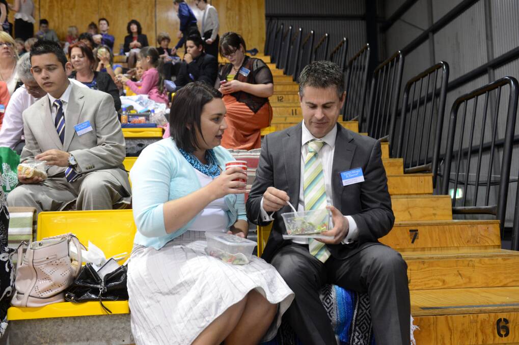 Jonathon and Naomi Stevens at the District Convention of Jehovah's Witnesses. Picture: JIM ALDERSEY 
