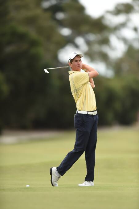 TEEING-OFF: Lucas Herbert looks set to win the Neangar Park club championship as he holds a 15-shot lead going into the final round. Picture: CONTRIBUTED