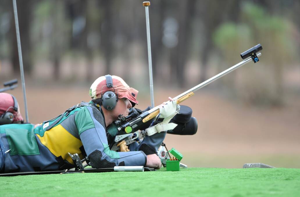 The Rifle State Championships. Matthew Pozzebon from Muswellbrook.
Picture: JODIE DONNELLAN 
