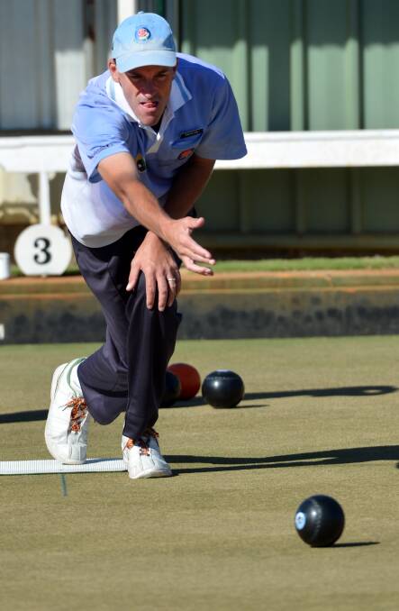 State Championship Lawn Bowls at Bendigo East Bowling Club.
Paul Twyerould from Rosebud BC. Picture: BRENDAN McCARTHY