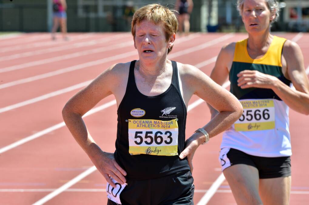 Dalise Sanderson in the 1500m. Picture: BRENDAN McCARTHY
