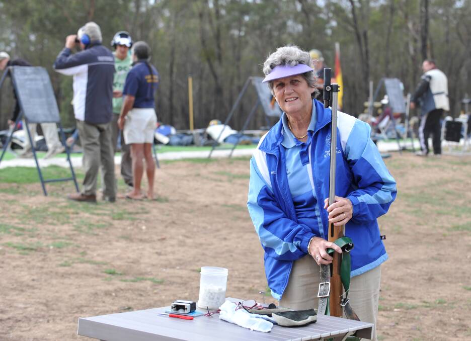 READY: Helen Griffiths from the Pacific Rifle Club in Brisbane.