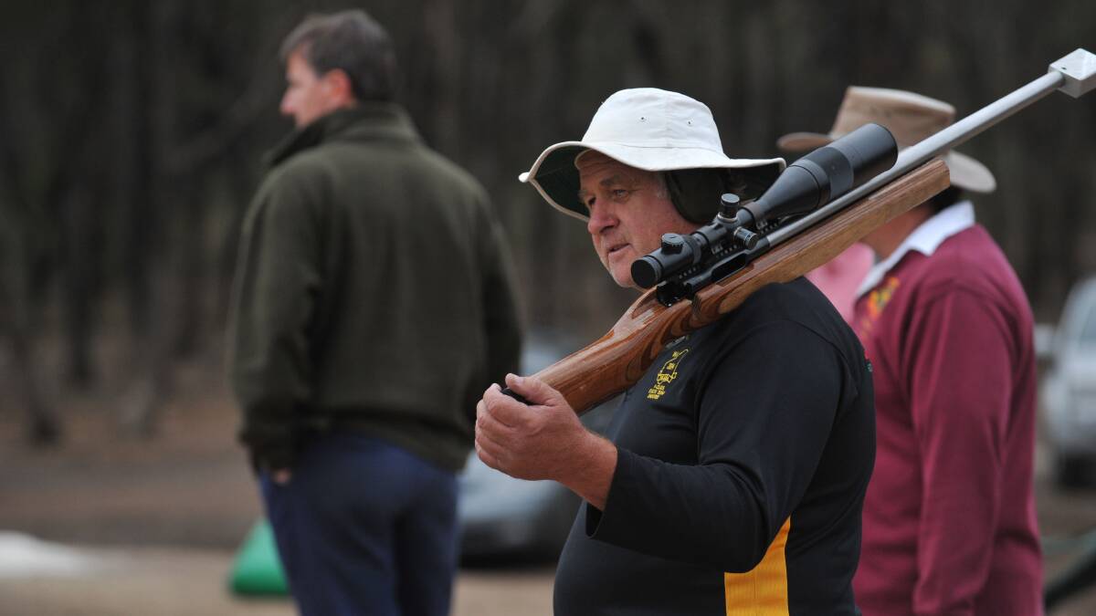 The Rifle State Championships. Terry Sheedy from Perth. Picture: JODIE DONNELLAN 