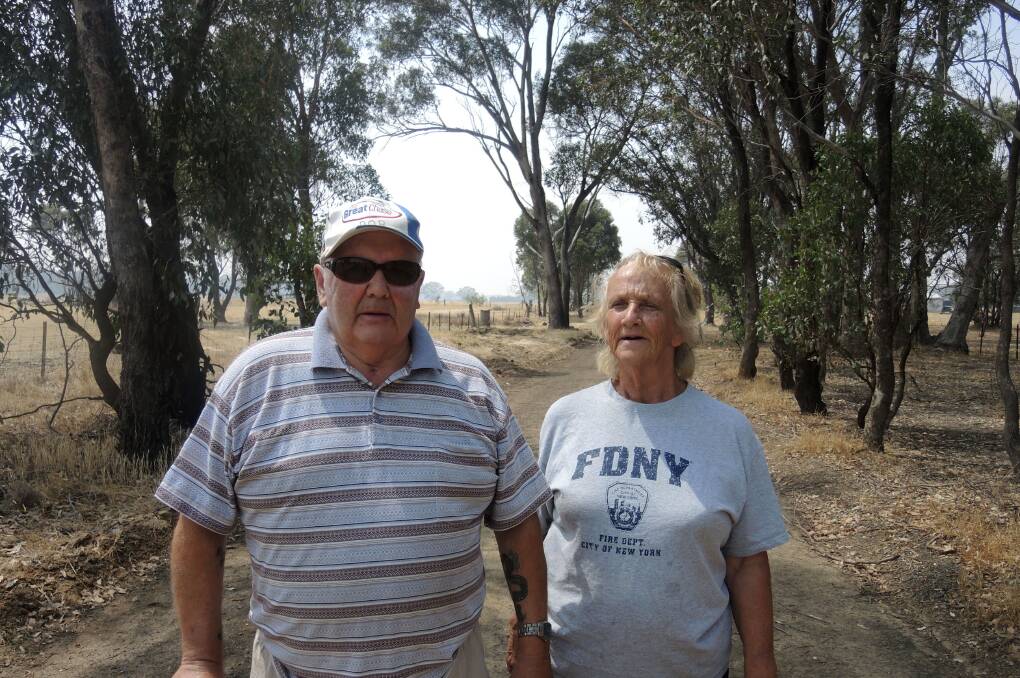 CONCERNED: Lyn and Robert Anstee on Erica Road.
Picture: HANNAH CARRODUS