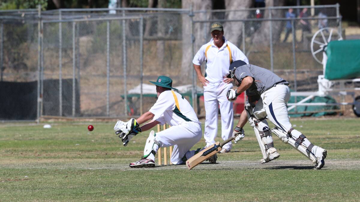 Country Cricket Week action at Bell Oval in Strathdale, Goulburn Murray's Liam Gwynne. Picture: PETER WEAVING