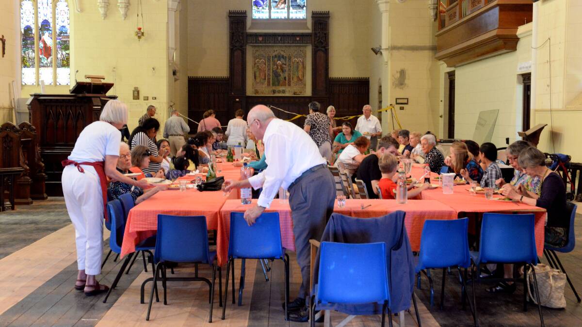 Australia Day lunch at St Paul's Cathedral. Pictures: LIZ FLEMING