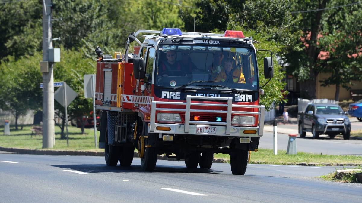 A fire truck responds to a call. Picture: JIM ALDERSEY