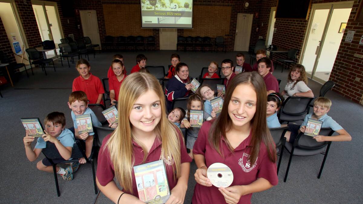 EMPOWERMENT: Students May Dobbin & Stacy Bacon at the Anti-Bullying DVD Launch.  Picture: LIZ FLEMING