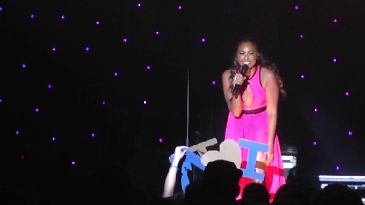 Jessica Mauboy performs on Wednesday night. Picture: Grace Serpell