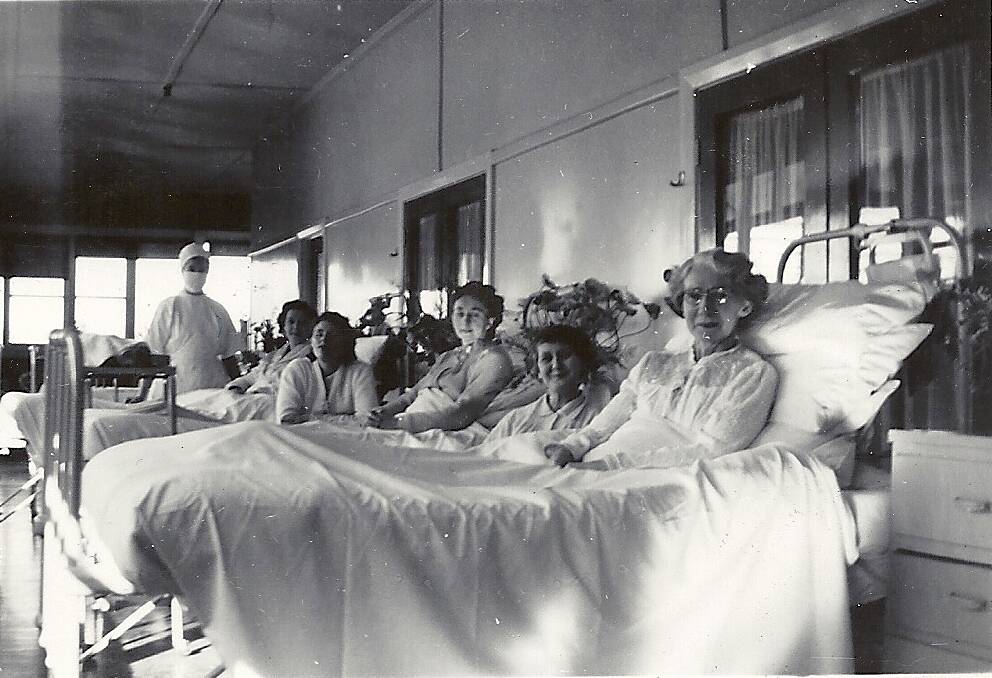 The chalet at Bendigo Hospital housed the tuberculosis patients and nurses all wore gowns and masks when tending to the patients.