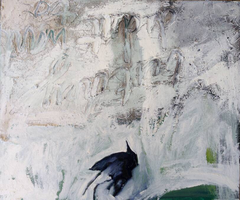 Karen Annett-Thomas, November 2035 (detail), 2014. Oil, wax and earth on canvas. Image courtesy of the artist.