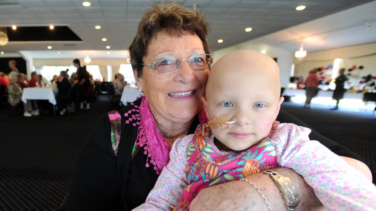 Abigail Pickrill, 4 with her grandma Norma Donnan. Picture: JODIE DONNELLAN.