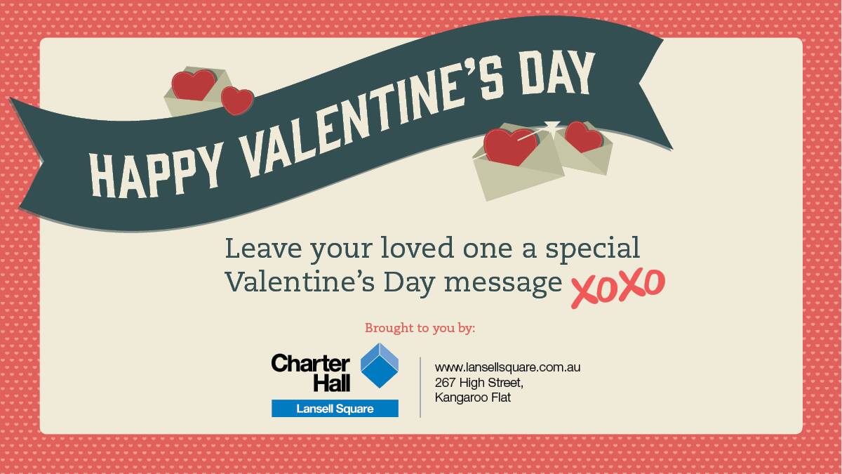 Leave a special message on our Valentine's Day wall
