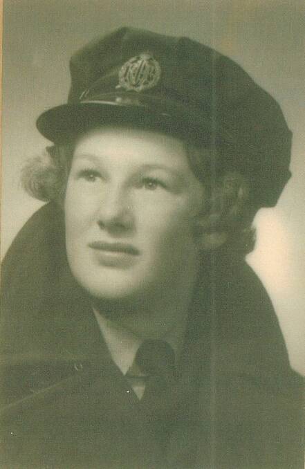 Lin MacDonald, aged eighteen, after she enlisted as a wireless telegraphist. Picture: CONTRIBUTED
