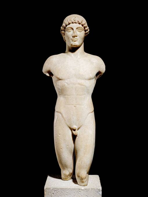 Strangford Apollo, parian marble statue of a boy. Said to be from Anaphe, Cyclades, Greece, about 490 BC. © The Trustees of the British Museum