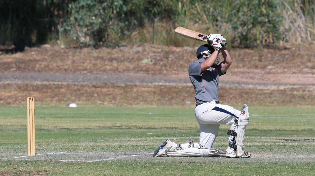 Country Cricket Week action at Bell Oval in Strathdale, Goulburn Murray's Liam Gwynne.

Picture: PETER WEAVING
