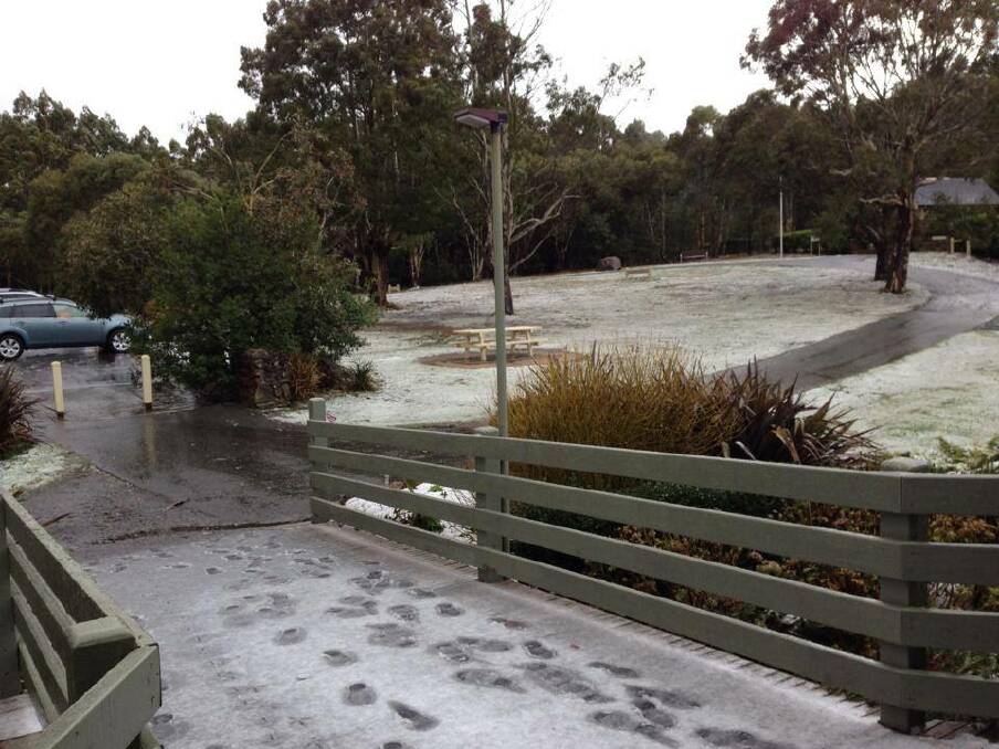 Snow at Mt Macedon. Picture: CONTRIBUTED