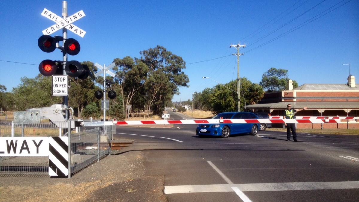 Police are diverting traffic away a boom gate down in Epsom. Pictures: BRENDAN McCARTHY