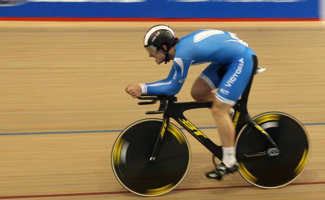 SPEED DEMON: Braeden Dean powers his way around the track to win gold. Picture: JOHN VEAGE 