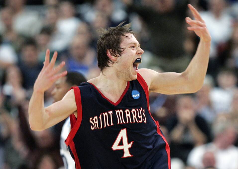 Delly reacts after making a big shot against Villanova in the NCAA tournament. Picture: REUTERS