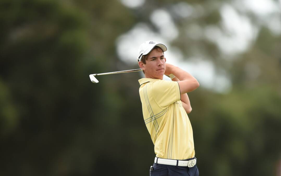 BIG TASK: Lucas Herbert is nine shots off the pace at the Asia-Pacific Amateur at Royal Melbourne.