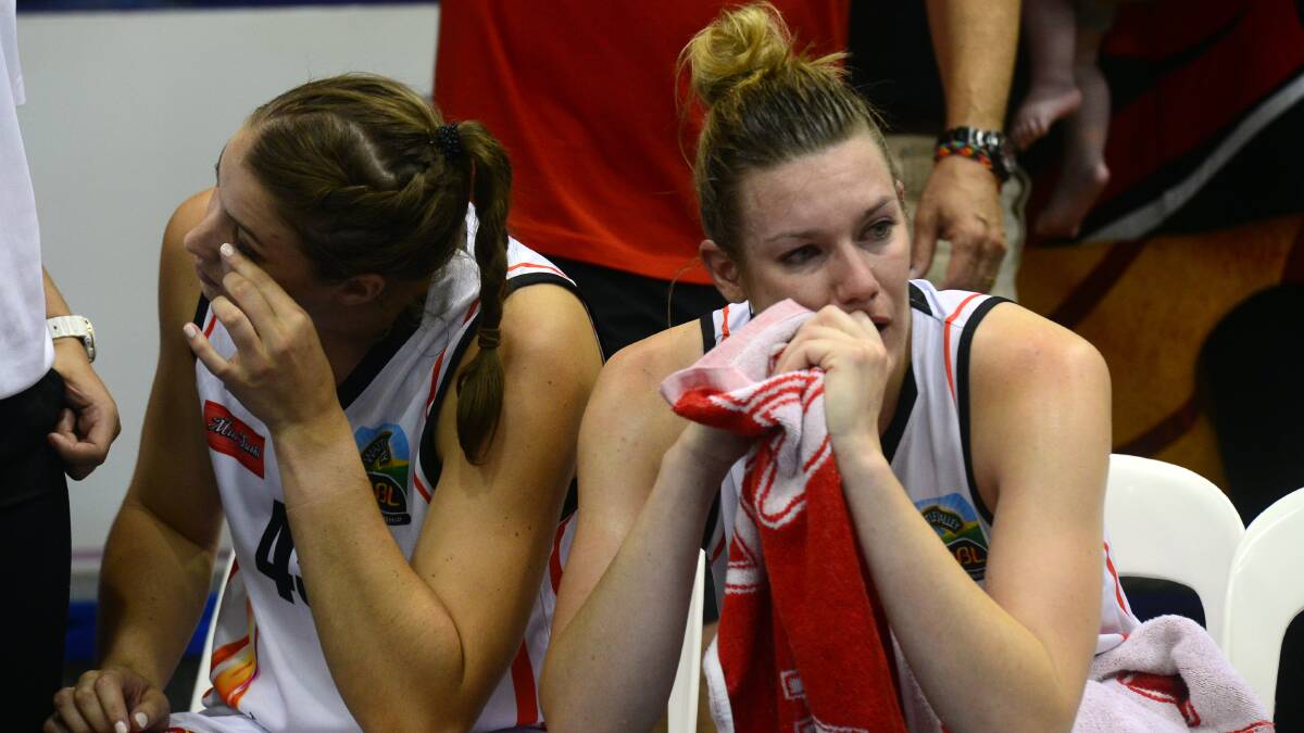 SHATTERED: Townsville's Mia Newley, right. Picture: BRENDAN McCARTHY