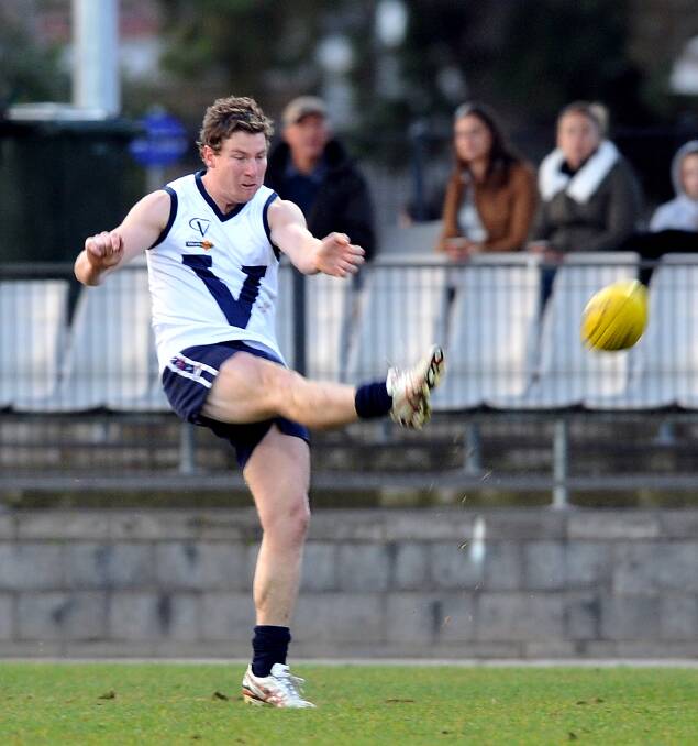 GOAL: Grant Weeks in action for AFL Victoria Country.