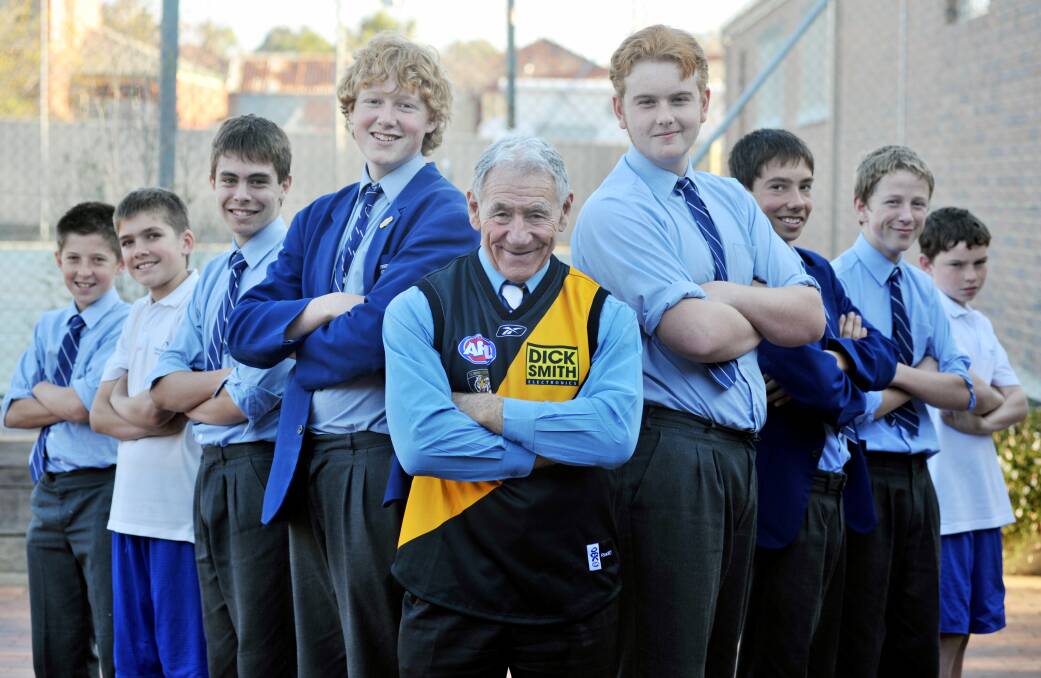 Tommy Hafey at Creek Street Christian College in 2008.