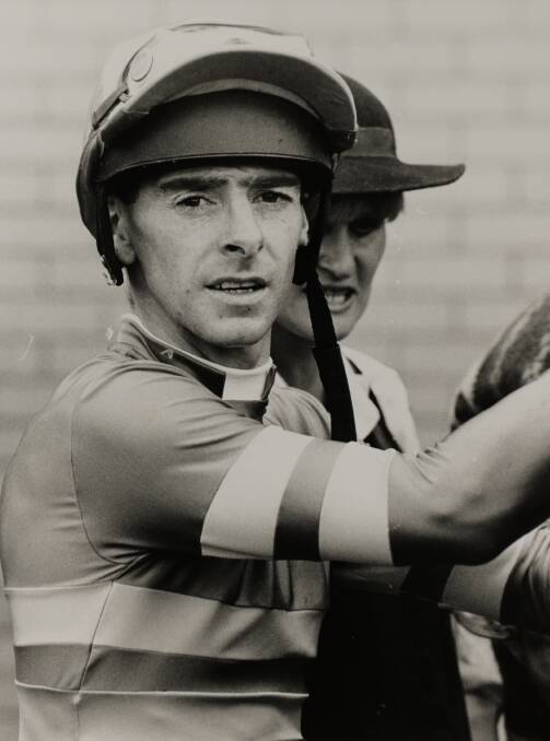 Craig Robertson after riding Blessed With Reason to victory in the 1994 Sandhurst Cup.