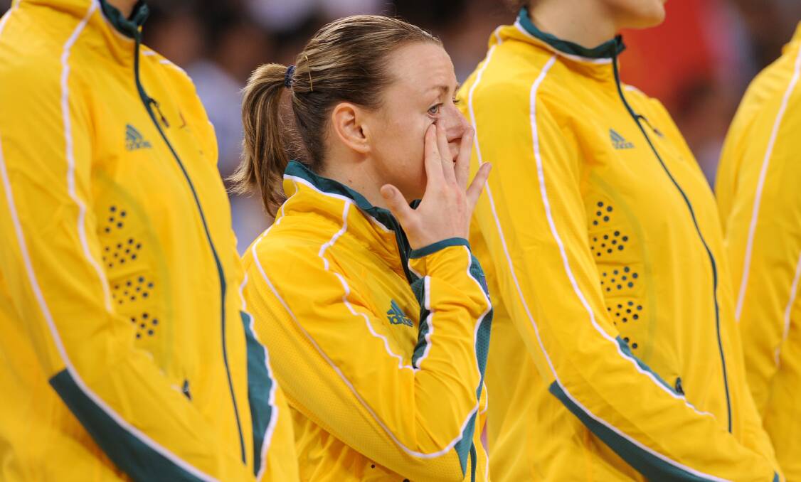 Shedding a tear after the 2008 Olympics gold medal game against the USA. Picture: AAP