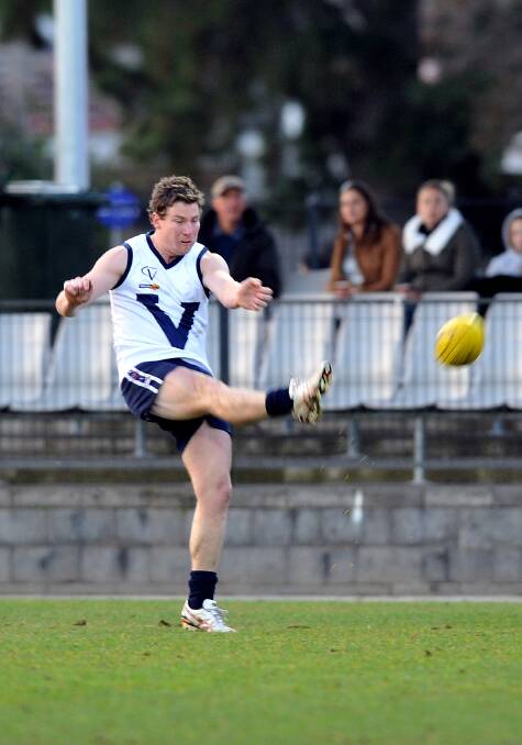 Grant Weeks in action for Victoria Country against the VAFA in Shepparton in 2011.
