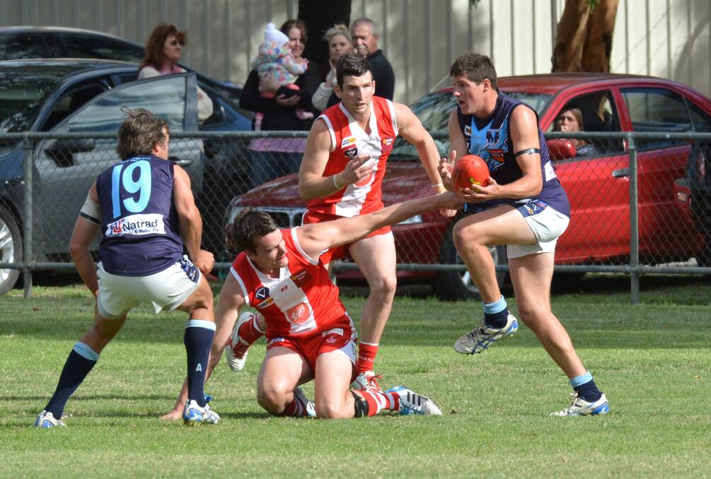 Brenton Conforti, right, returns to the Eaglehawk side this week.
