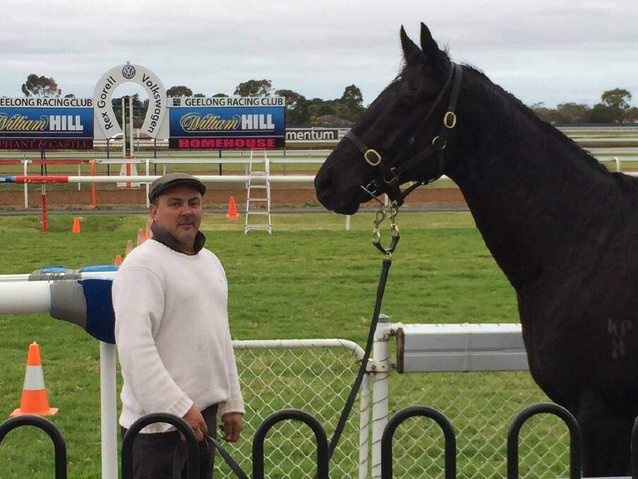 BEST MATES: Paul Banks with his favourite galloper Armani Black. Picture: CONTRIBUTED