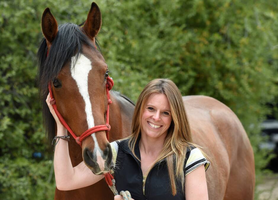 MATES: Endurance rider Ange Nicholls with Aloha the Voice, better known as Johnny. Picture: JODIE DONNELLAN