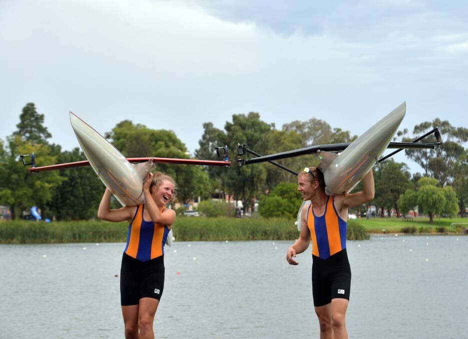 TOP CLASS: Meaghan Lowndes and Scott Balmer will compete in the national rowing championships. Picture: BRENDAN McCARTHY