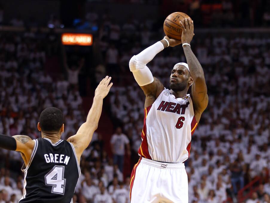 LeBron James in action for the Miami Heat. Picture: GETTY IMAGES