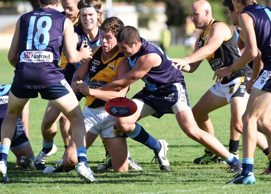 Action from the Eaglehawk versus Kyneton clash.