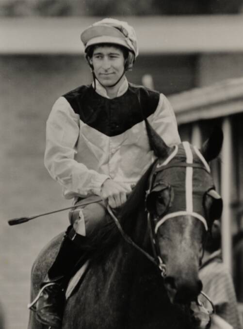 Jockey John Keating in the Symons-stable colours in 1994.