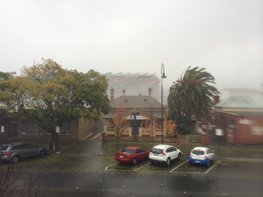 RAIN: Extreme weather conditions hit Bendigo.