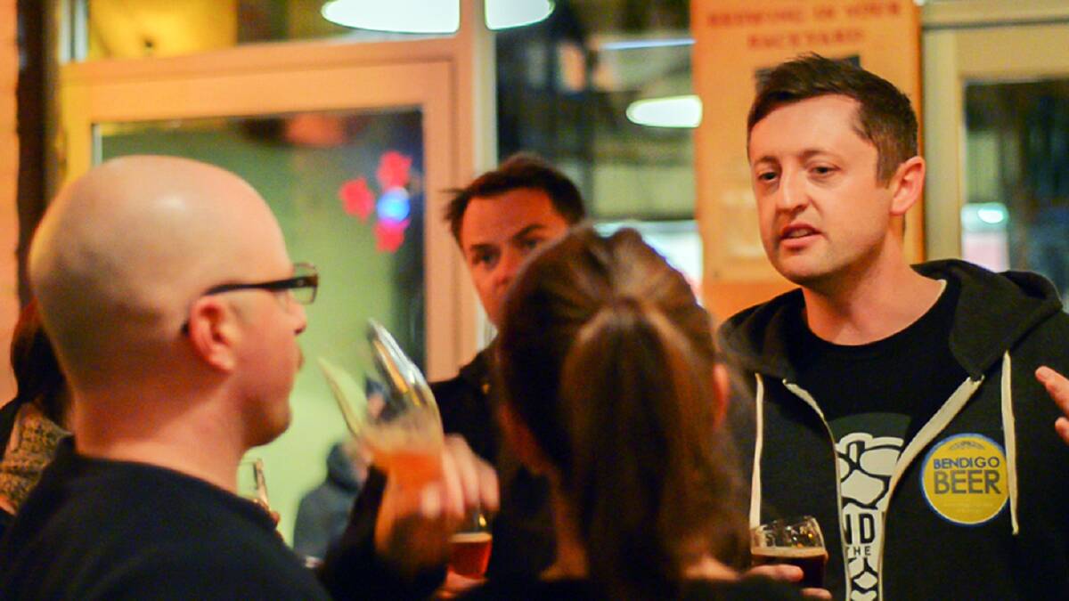 BREW: Trevor speaks to the crowd at Little Creatures Brewery in Fitzroy.