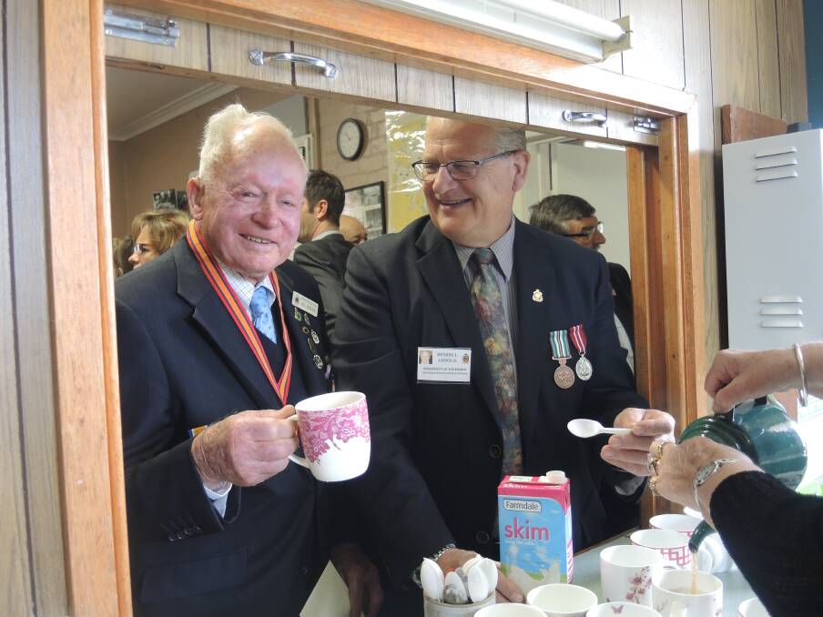 SMILES: Bill Hosking enjoyed a morning tea to celebrate his achievements. Picture: GRACE SERPELL
