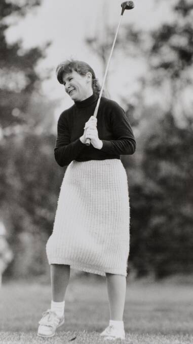 FORE: Debra Hardy isn't impressed with this tee-shot.