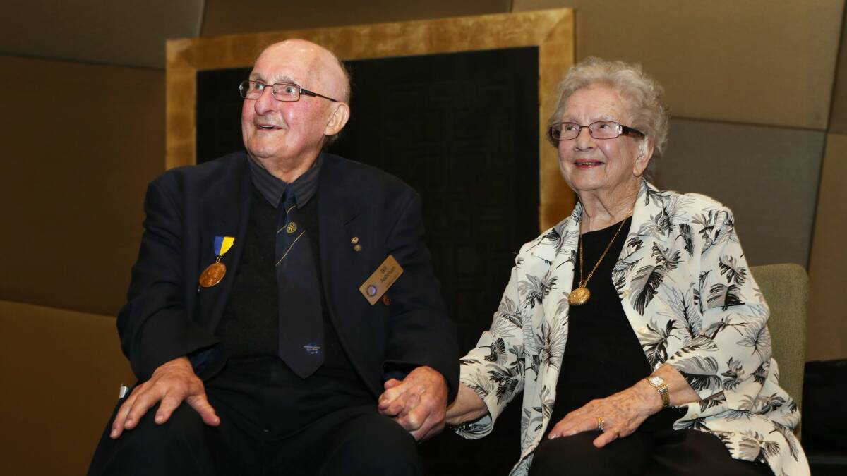 DEDICATION: Bill and Verna Ashman, dedicated members of the Rotary Club. Picture: PETER WEAVING