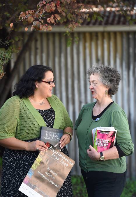 SEX GEEKS: Rosina-Claire Dulloo and Linda Kirkman. Picture: JODIE DONNELLAN