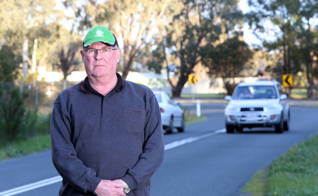 CLOSE CALL: Merv Gay, who narrowly avoided a collision with a driver using his phone. 