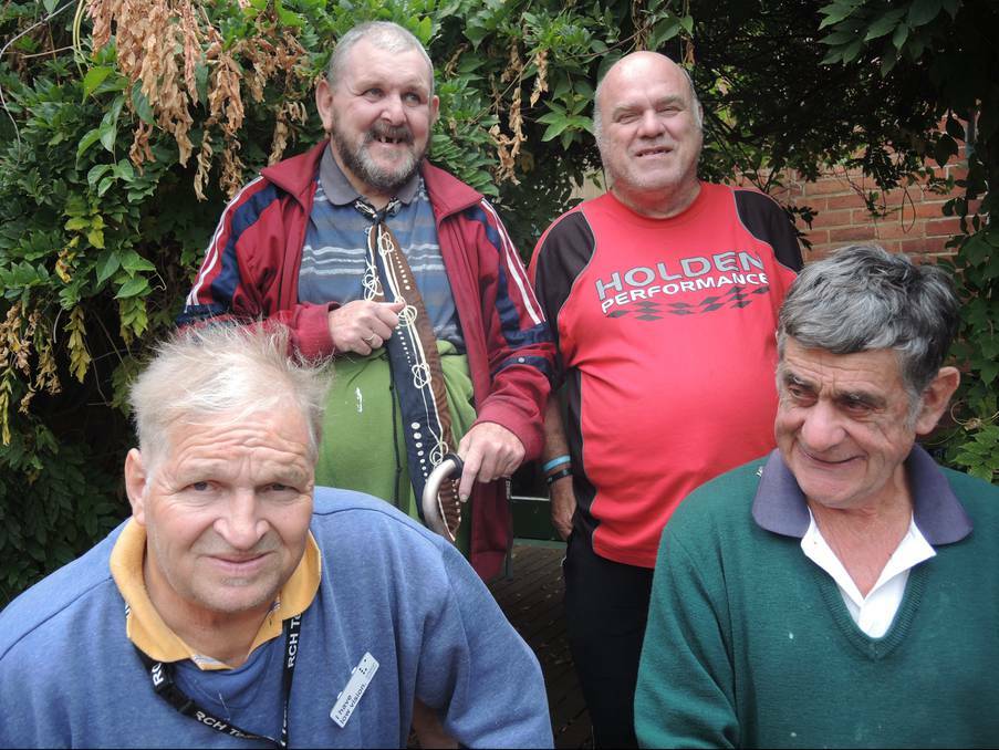 INCLUSION: Amicus clients Phil Wilkinson, Peter Macdonald, Norm Beams and Gary Thompson. Picture: HANNAH CARRODUS 